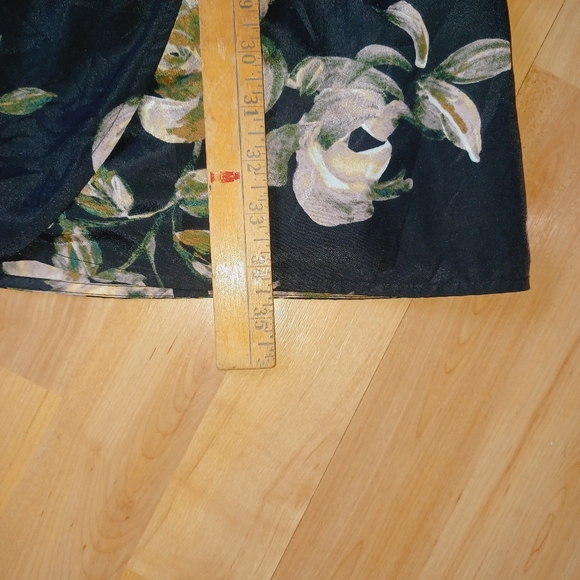 J. Crew Women's Long Sleeve Midi Floral Dress Black and Olive blush Size 0 - Picture 8 of 10